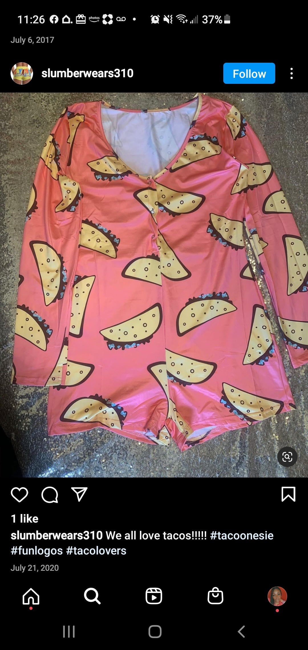 Taco Tuesday Onesie